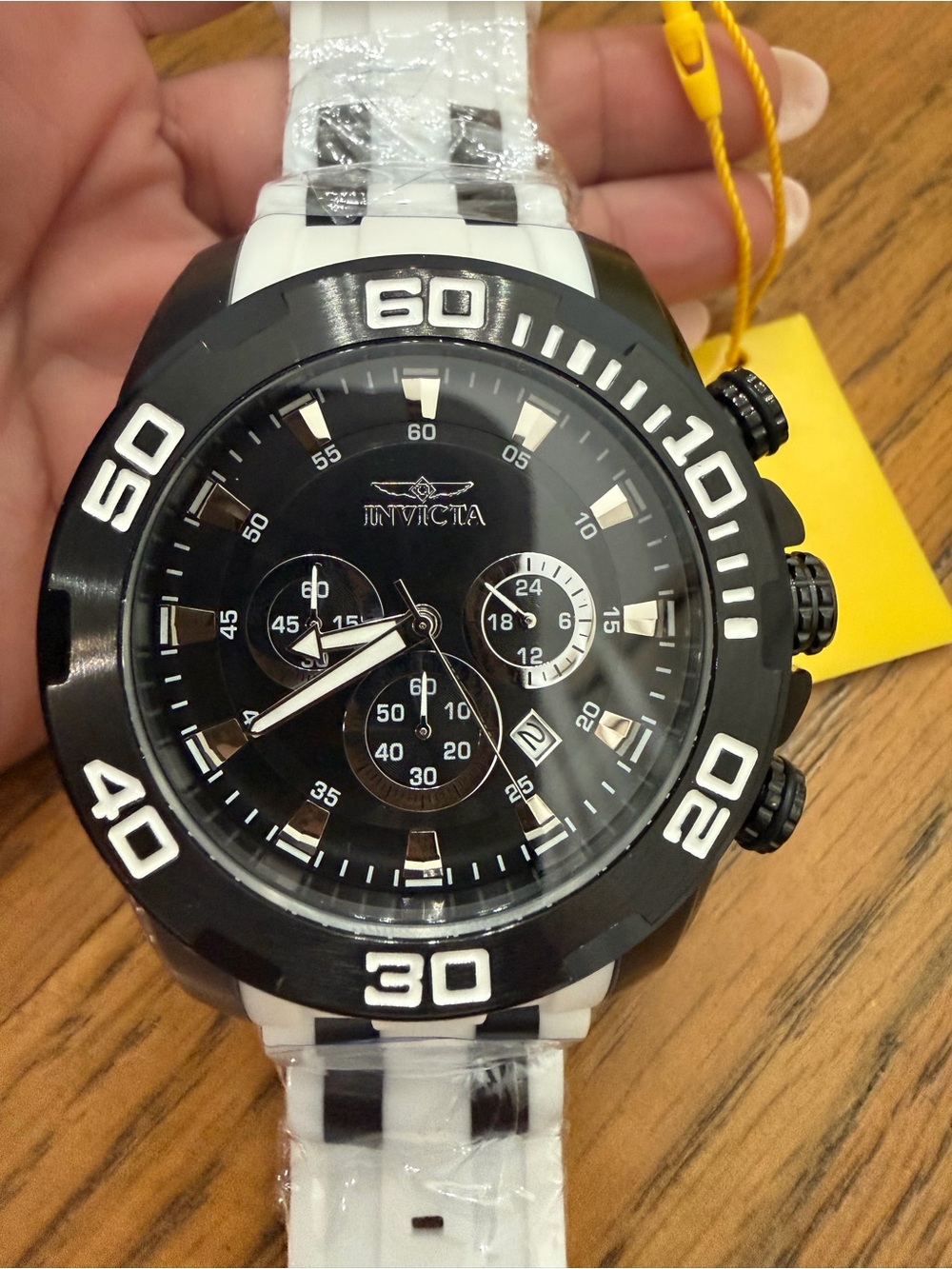 Invicta ProDiver Scuba Men’s Black and White Chronograph Watch